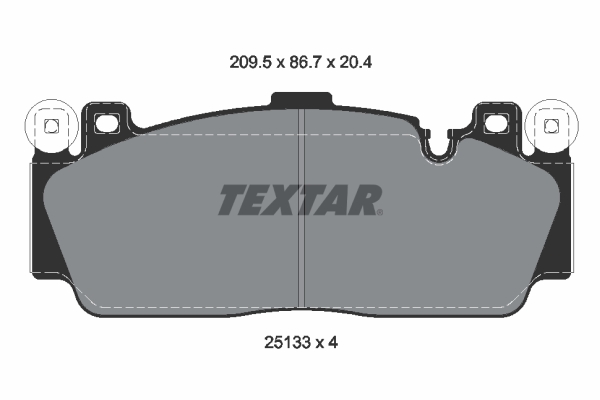 TEXTAR 2513301 Bremsbelagsatz, Scheibenbremse