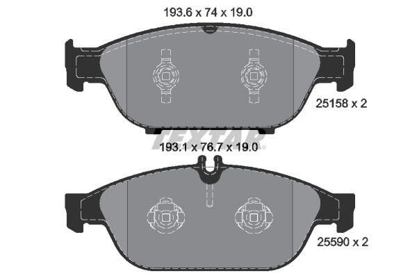 TEXTAR 2515803 Q+ Bremsbelagsatz, Scheibenbremse