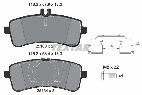 TEXTAR 2516305 Q+ Bremsbelagsatz, Scheibenbremse