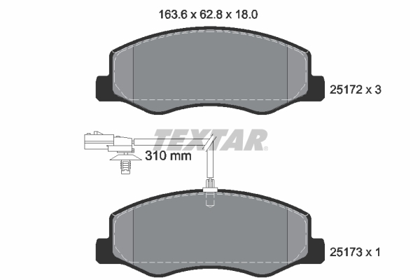TEXTAR 2517201 Q+ Bremsbelagsatz, Scheibenbremse