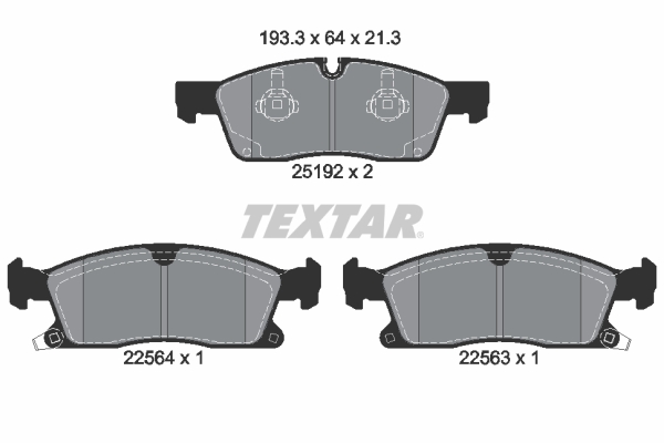 TEXTAR 2519207 Q+ Bremsbelagsatz, Scheibenbremse