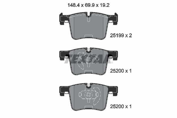 TEXTAR 2519901 Q+ Bremsbelagsatz, Scheibenbremse