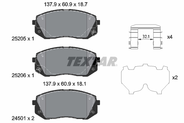 TEXTAR 2520504 Q+ set...