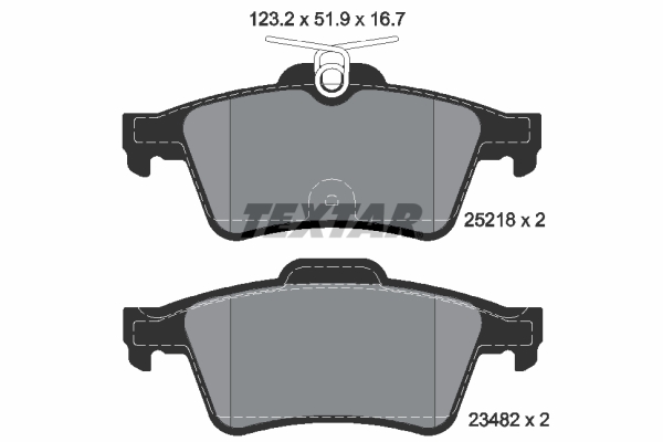 TEXTAR 2521801 Q+ Bremsbelagsatz, Scheibenbremse