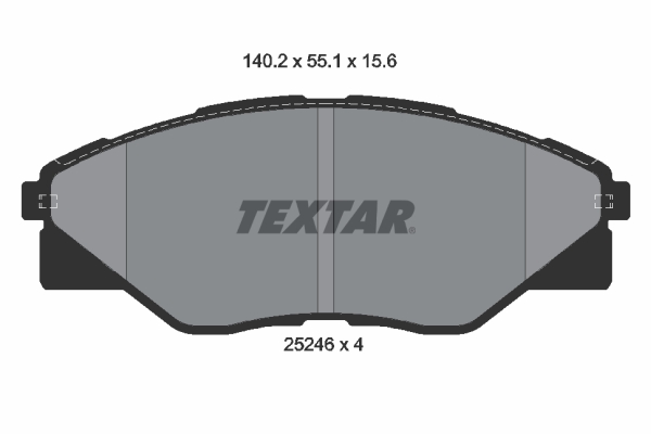TEXTAR 2524601 Bremsbelagsatz, Scheibenbremse