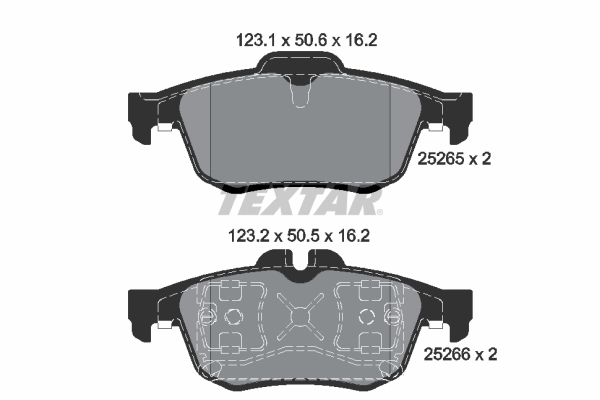 TEXTAR 2526501 Q+ Bremsbelagsatz, Scheibenbremse