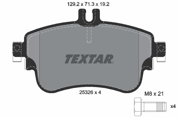 TEXTAR 2532601 Q+ Bremsbelagsatz, Scheibenbremse