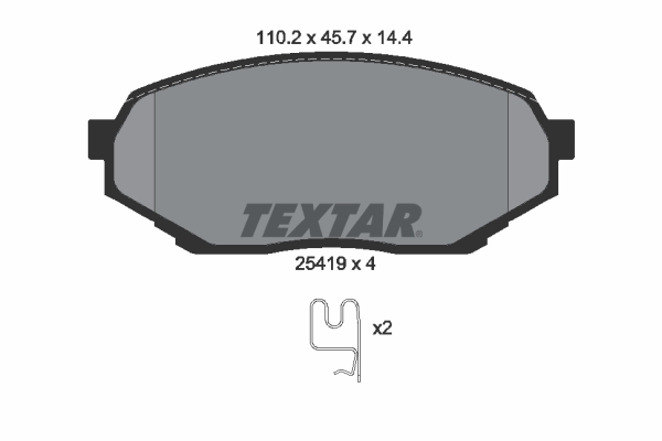 TEXTAR 2541901 Bremsbelagsatz, Scheibenbremse