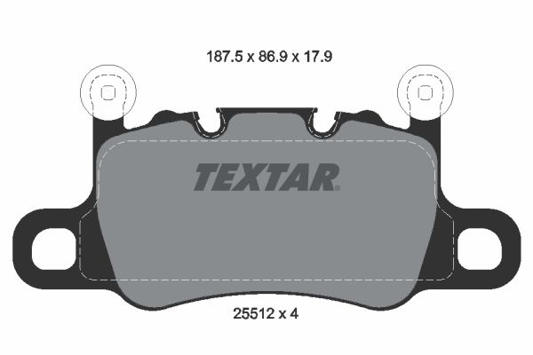 TEXTAR 2551203 Bremsbelagsatz, Scheibenbremse