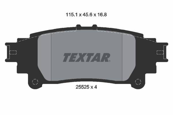 TEXTAR 2552501 Bremsbelagsatz, Scheibenbremse