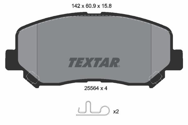 TEXTAR 2556401 Bremsbelagsatz, Scheibenbremse