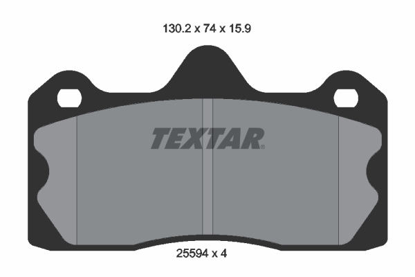 TEXTAR 2559401 Bremsbelagsatz, Scheibenbremse