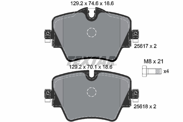 TEXTAR 2561701 Q+ Bremsbelagsatz, Scheibenbremse