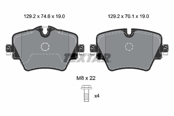 TEXTAR 2561705 Q+ Bremsbelagsatz, Scheibenbremse