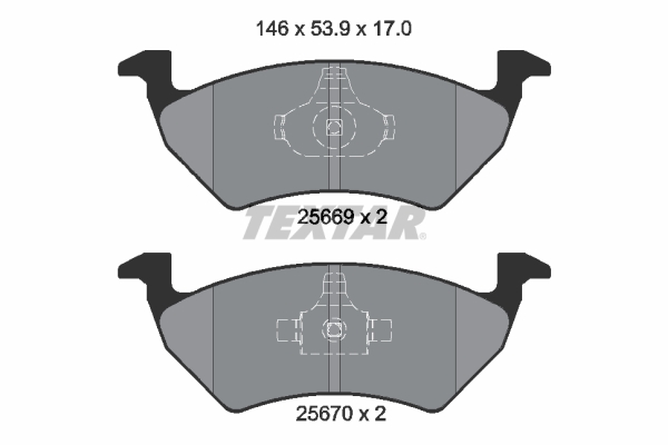 TEXTAR 2566901 Bremsbelagsatz, Scheibenbremse