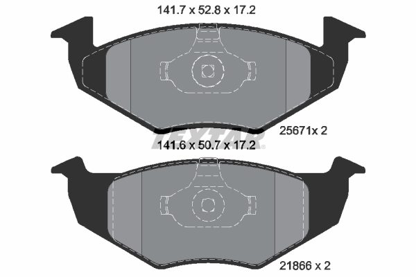 TEXTAR 2567101 Bremsbelagsatz, Scheibenbremse