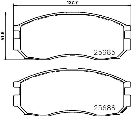 TEXTAR 2568501 Bremsbelagsatz, Scheibenbremse