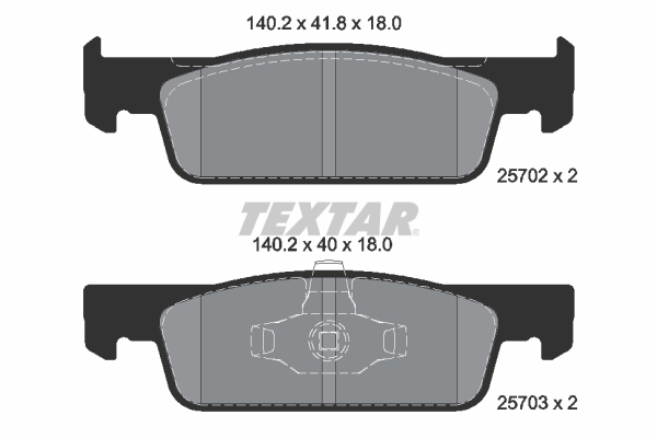 TEXTAR 2570201 Q+ Bremsbelagsatz, Scheibenbremse