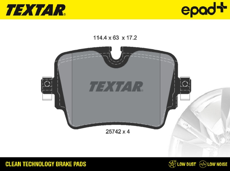 TEXTAR 2574201CP epad+ Bremsbelagsatz, Scheibenbremse