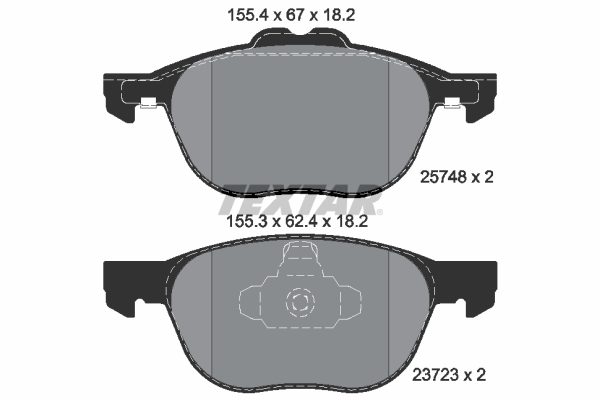 TEXTAR 2574801 Q+ Bremsbelagsatz, Scheibenbremse