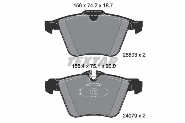 TEXTAR 2580301 Q+ Bremsbelagsatz, Scheibenbremse