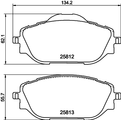 TEXTAR 2581201 Q+ Bremsbelagsatz, Scheibenbremse