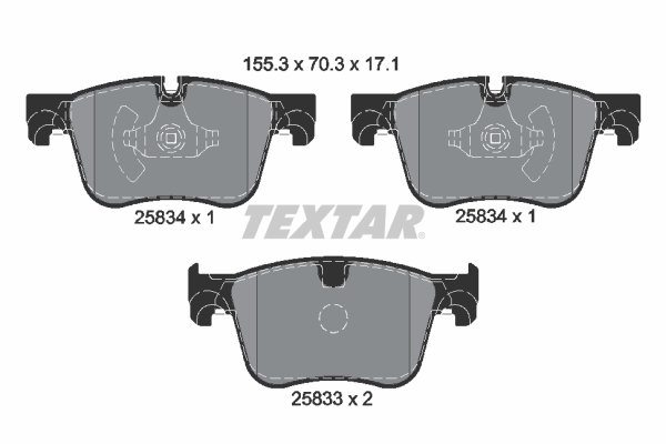 TEXTAR 2583401 Q+ Bremsbelagsatz, Scheibenbremse