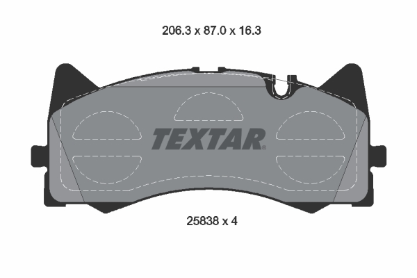 TEXTAR 2583801 Q+ Bremsbelagsatz, Scheibenbremse