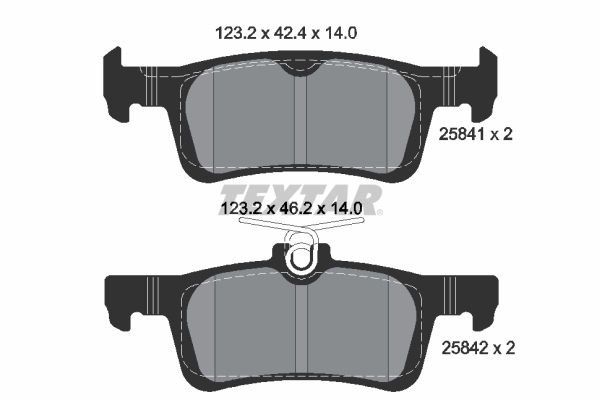 TEXTAR 2584104 Q+ Bremsbelagsatz, Scheibenbremse