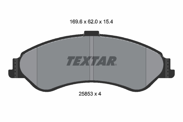 TEXTAR 2585301 Bremsbelagsatz, Scheibenbremse