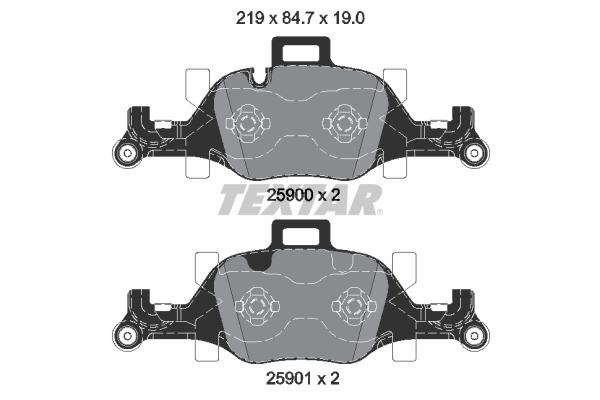 TEXTAR 2590002 Bremsbelagsatz, Scheibenbremse
