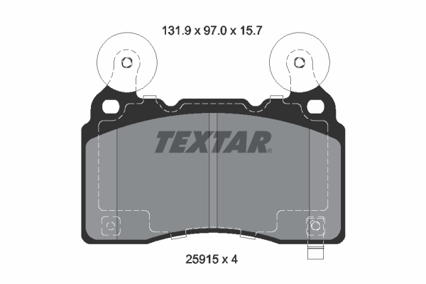 TEXTAR 2591501 Bremsbelagsatz, Scheibenbremse