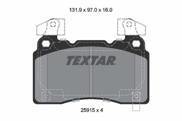 TEXTAR 2591503 Q+ Bremsbelagsatz, Scheibenbremse