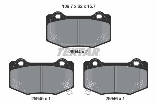 TEXTAR 2594401 Q+ Bremsbelagsatz, Scheibenbremse