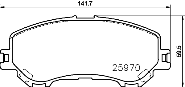TEXTAR 2597001 Bremsbelagsatz, Scheibenbremse