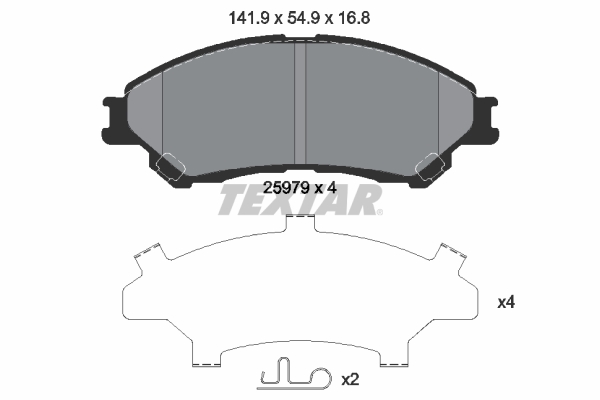 TEXTAR 2597901 Bremsbelagsatz, Scheibenbremse