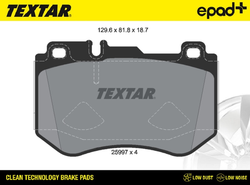 TEXTAR 2599701CP epad+ Bremsbelagsatz, Scheibenbremse
