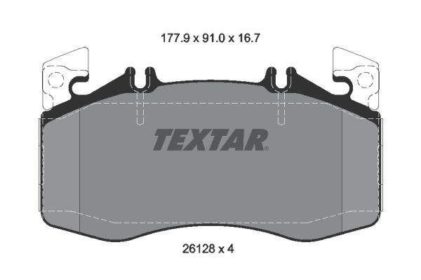 TEXTAR 2612801 Bremsbelagsatz, Scheibenbremse
