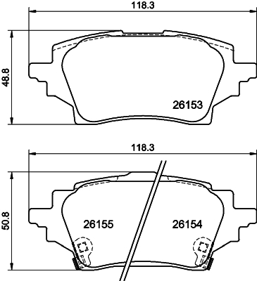 TEXTAR 2615301 fékbetétkészlet, tárcsafék SUZUKI TOYOTA