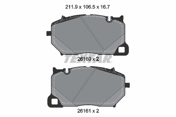 TEXTAR 2616001 Q+ Bremsbelagsatz, Scheibenbremse