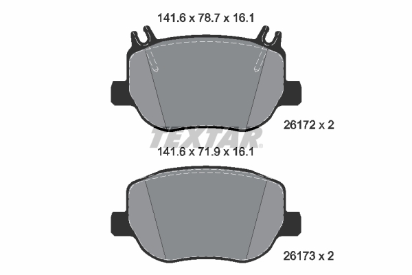 TEXTAR 2617201 Q+ Bremsbelagsatz, Scheibenbremse