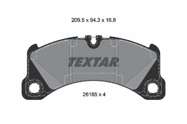 TEXTAR 2618501 Bremsbelagsatz, Scheibenbremse