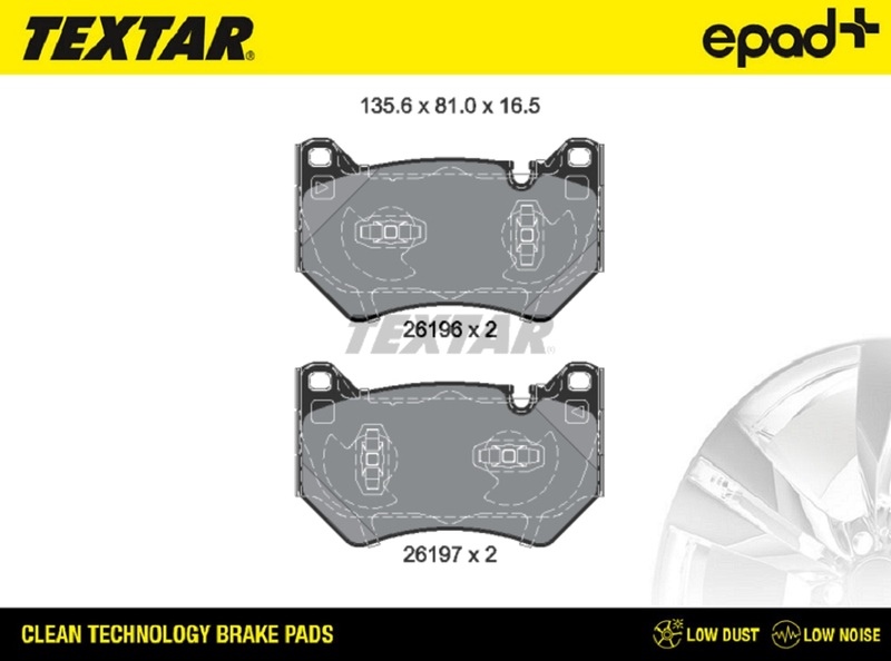 TEXTAR 2619601CP epad+ Bremsbelagsatz, Scheibenbremse
