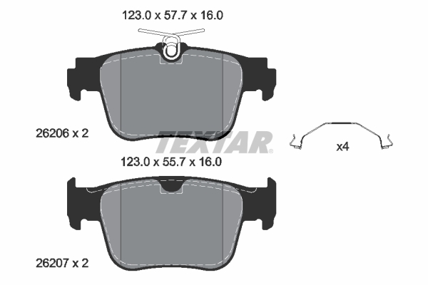 TEXTAR 2620601 set placute...