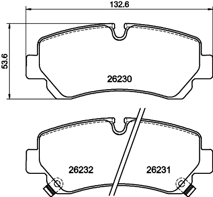 TEXTAR 2623003 Bremsbelagsatz, Scheibenbremse