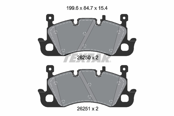 TEXTAR 2625001 Q+ Bremsbelagsatz, Scheibenbremse