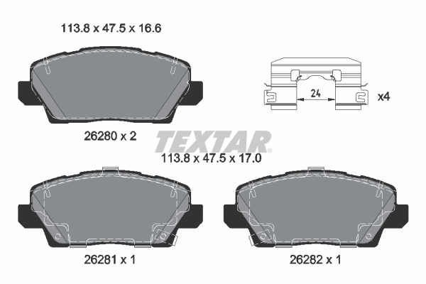 TEXTAR 2628001 комплект...