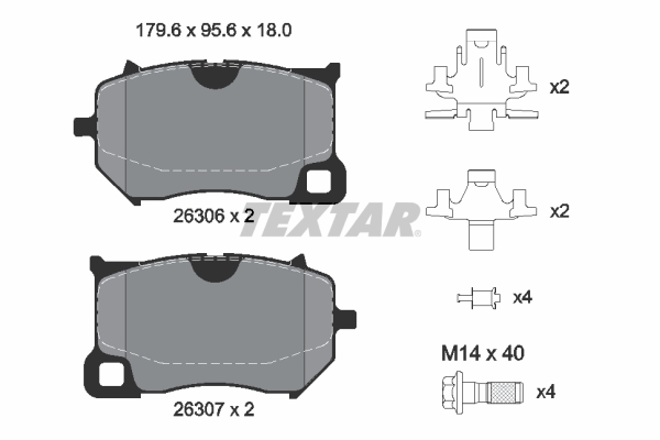 TEXTAR 2630601 Q+ Bremsbelagsatz, Scheibenbremse