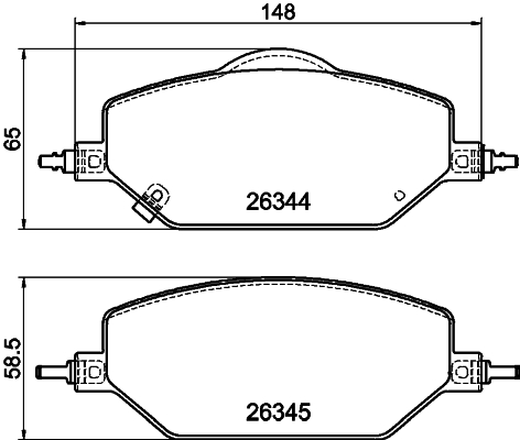 TEXTAR 2634402 Bremsbelagsatz, Scheibenbremse