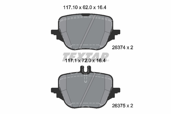 TEXTAR 2637401 Q+ Bremsbelagsatz, Scheibenbremse